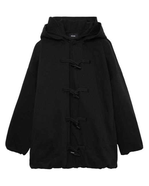 We11done single-breasted hooded coat