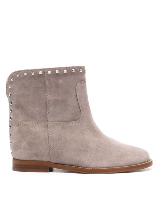 Via Roma 15 studded suede boots