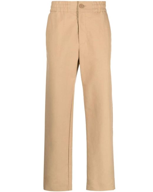 Versace Jeans Couture logo-patch straight-leg trousers