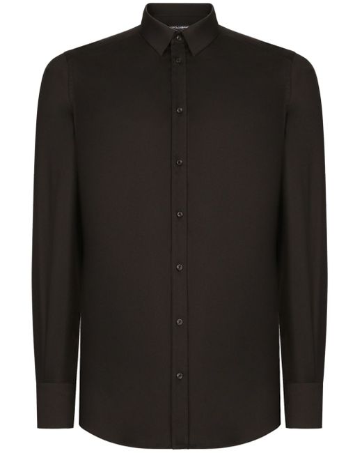 Dolce & Gabbana long-sleeve cotton-blend shirt