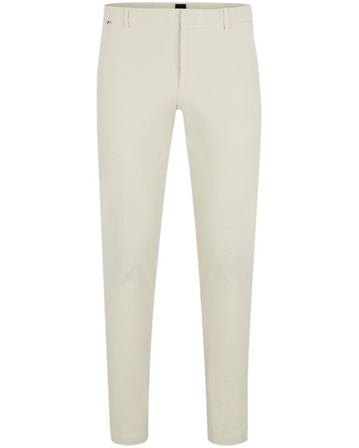 Boss mid-rise slim-fit chinos