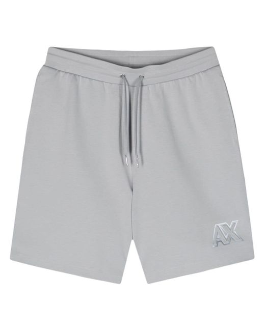 Armani Exchange logo-embossed track shorts