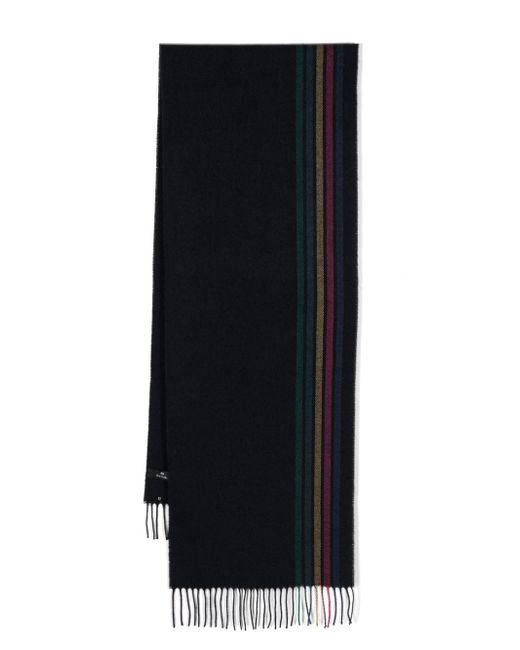 PS Paul Smith Sports Stripe fringed scarf