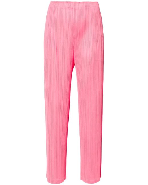 Pleats Please By Issey Miyake plissé straight trousers