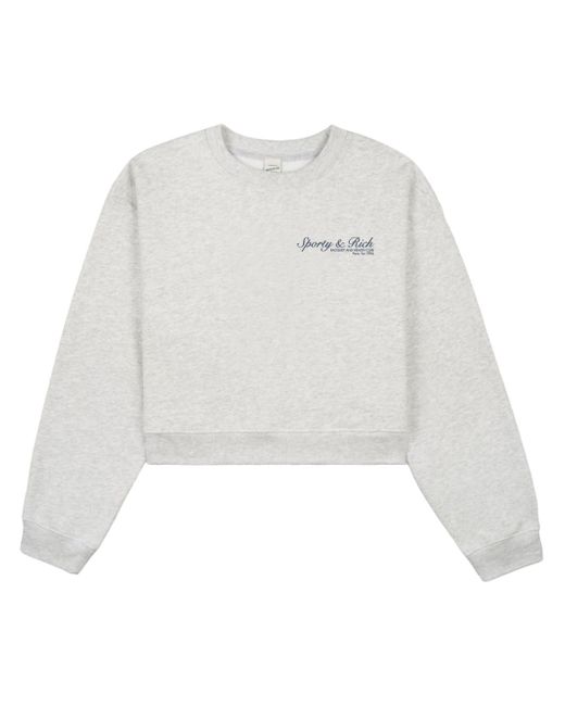 Sporty & Rich logo-print cotton-blend sweatshirt