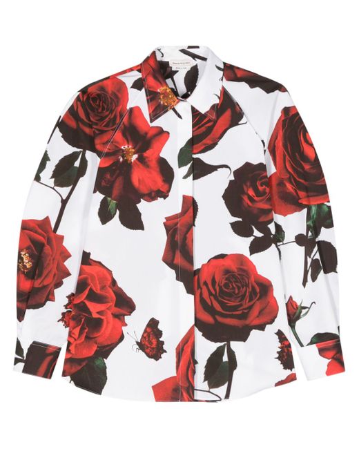 Alexander McQueen Roses-print shirt