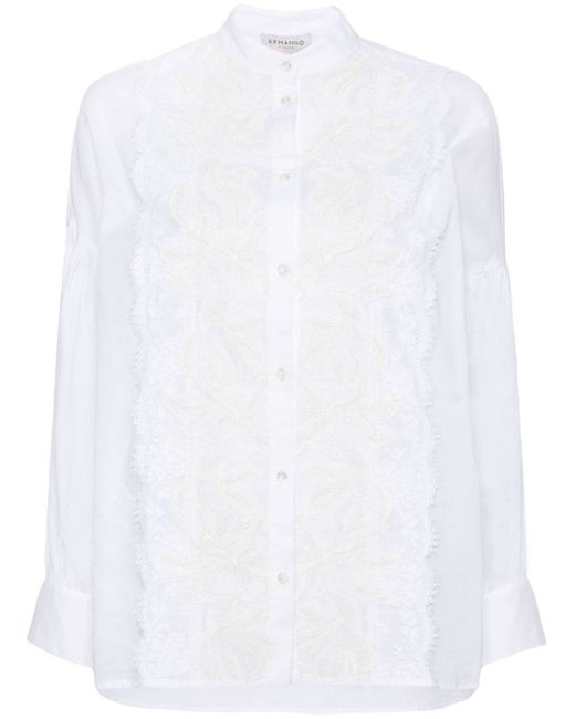 Ermanno Firenze floral-lace shirt