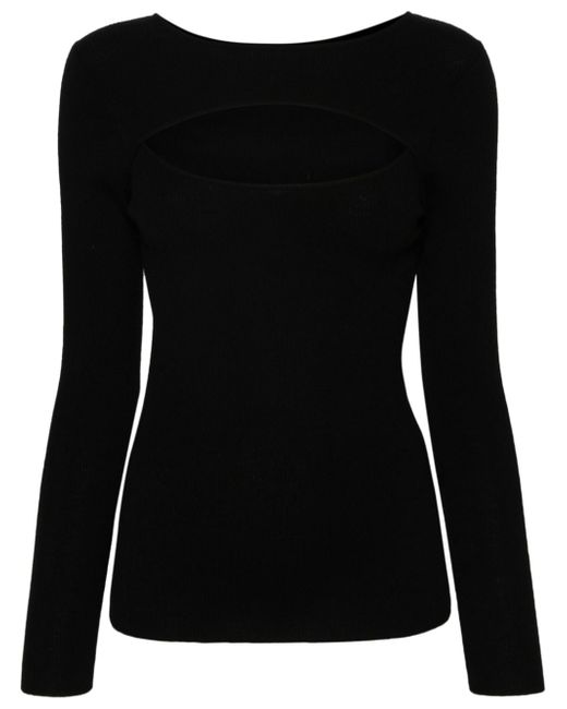 Allude cut-out-detail ribbed jumper