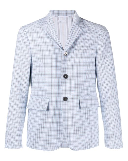 Thom Browne check-pattern single-breasted blazer