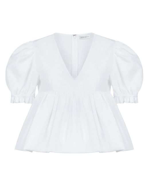 Nina Ricci puff-sleeves blouse