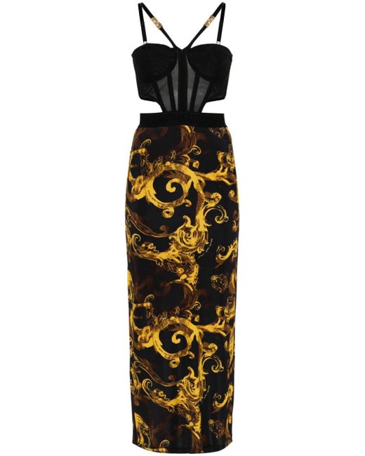 Versace Jeans Couture Watercolour Couture-print dress