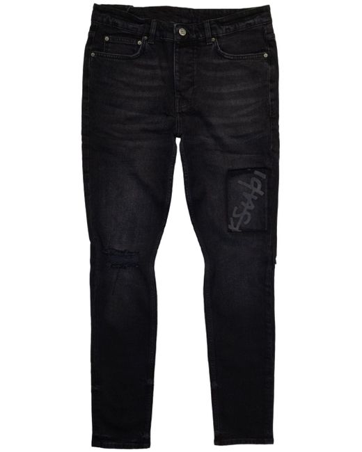 Ksubi whiskered-effect straight-leg jeans