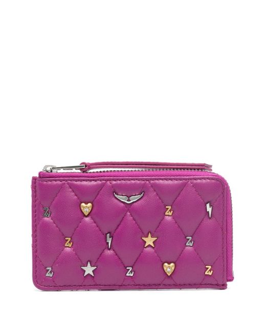 Zadig & Voltaire ZV Card lucky-charms leather cardholder