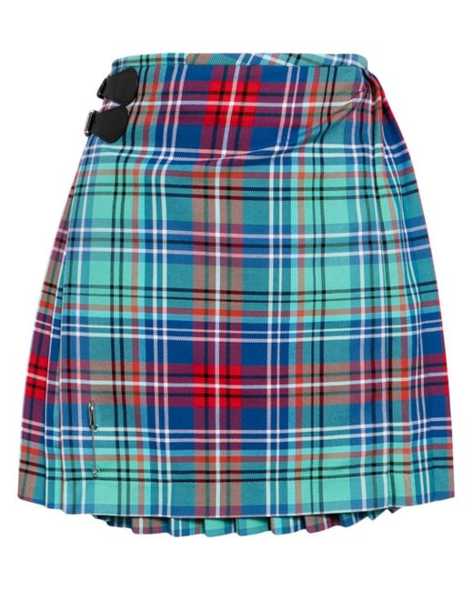 Charles Jeffrey Loverboy tartan-check kilt skirt
