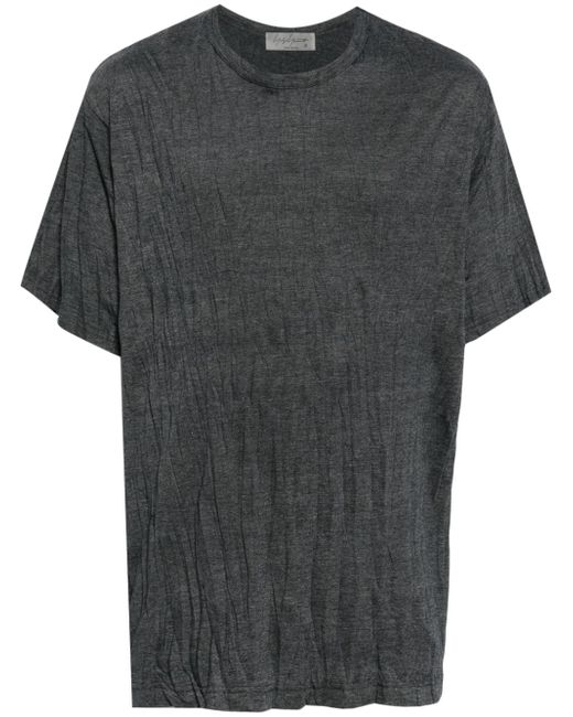 Yohji Yamamoto crinkled-effect cotton-blend T-shirt