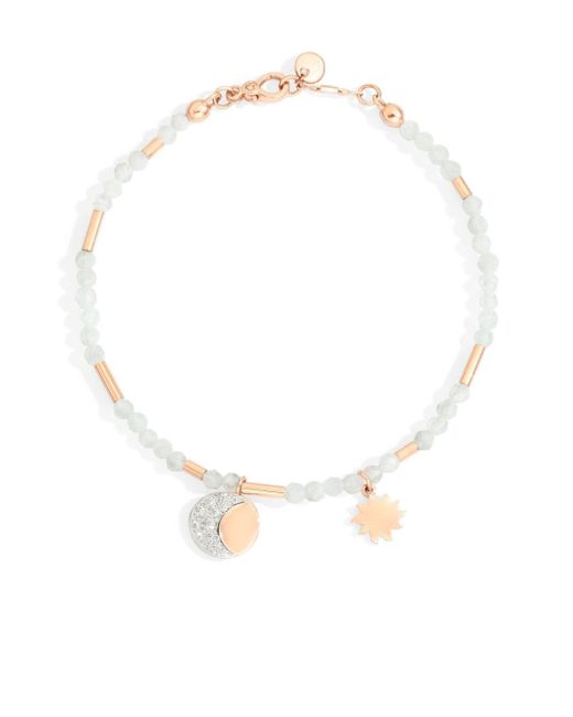Dodo 9kt rose gold Moon and Sun multi-stone bracelet