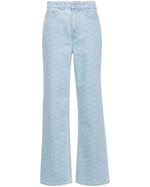 Kenzo Ayame high-rise wide-leg jeans