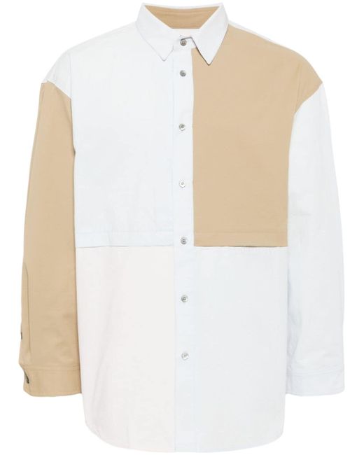 Croquis two-tone design cotton shirt