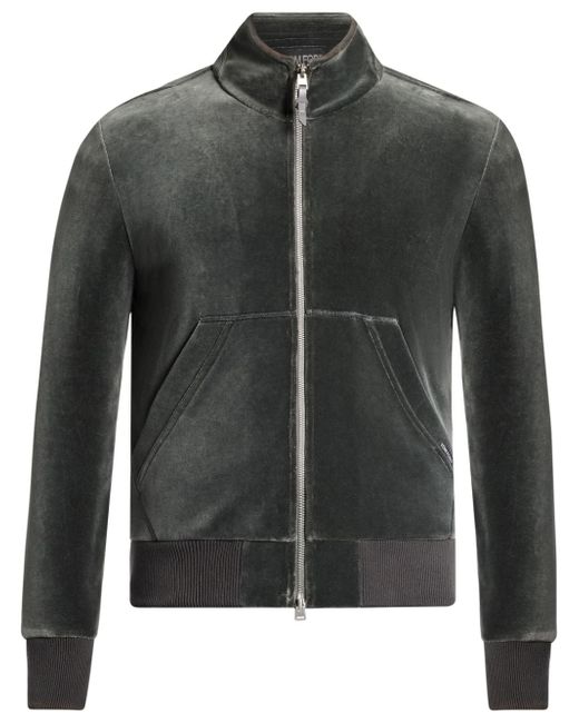 Tom Ford velour zip-up cardigan