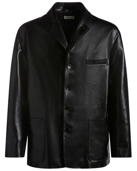 Bally single-breasted leather blazer