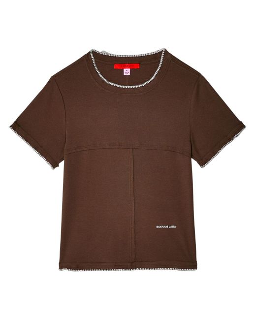Eckhaus Latta contrasting-trim panelled T-shirt