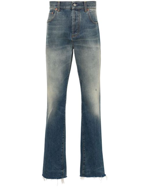 Gucci mid-rise straight-leg raw-cut jeans