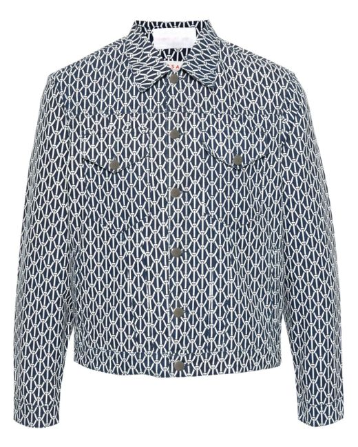 Fursac rope-print shirt jacket