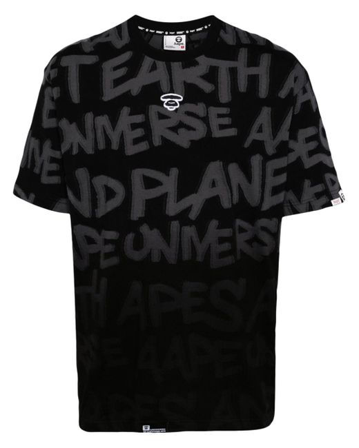 Aape By *A Bathing Ape® slogan-print T-shirt