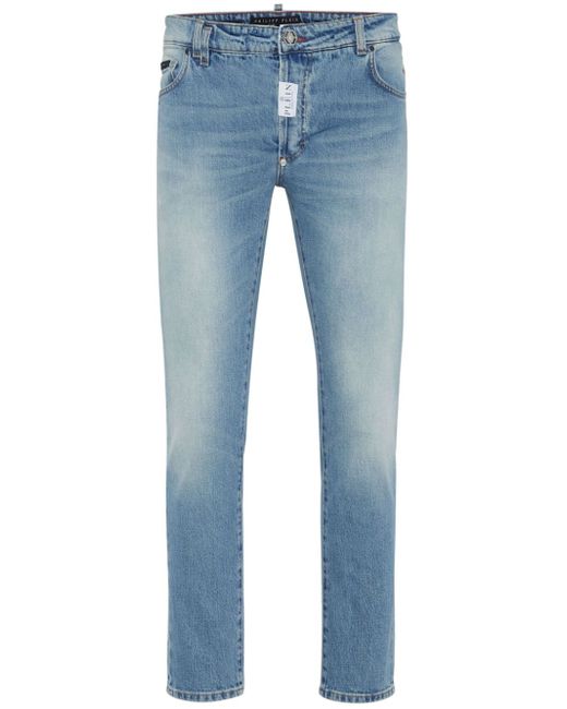 Philipp Plein logo-appliqué low-rise skinny jeans
