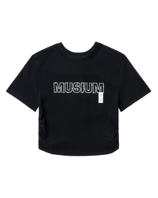 Musium Div. logo-appliqué cropped T-shirt