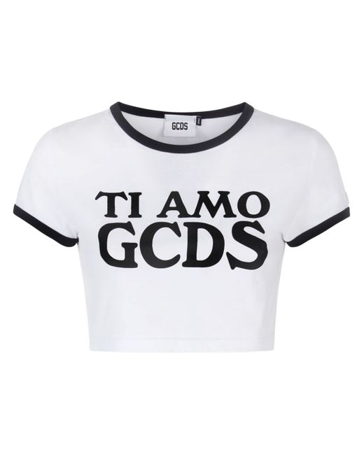 Gcds Ti Amo cropped T-shirt