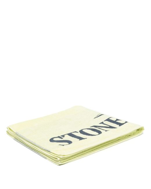 Stone Island logo-jacquard bath towel