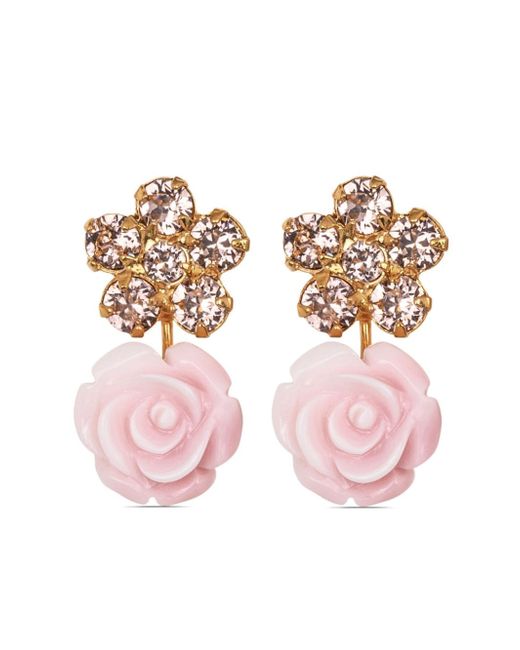 Jennifer Behr Kali floral drop earrings