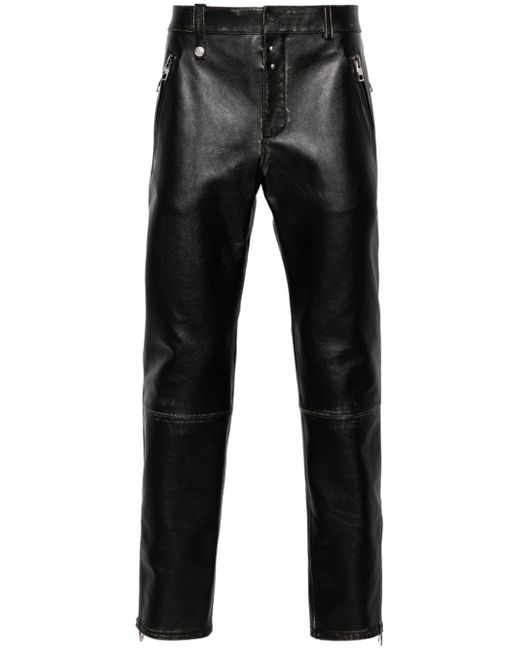 Alexander McQueen tapered leather trousers