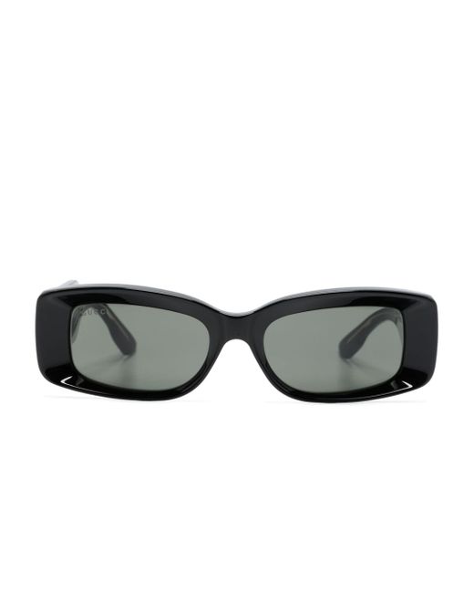 Gucci lens-decal rectangle-frame sunglasses