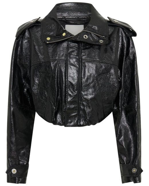 Dion Lee cropped faux-leather jacket