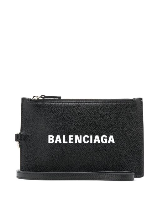 Balenciaga logo zip wallet