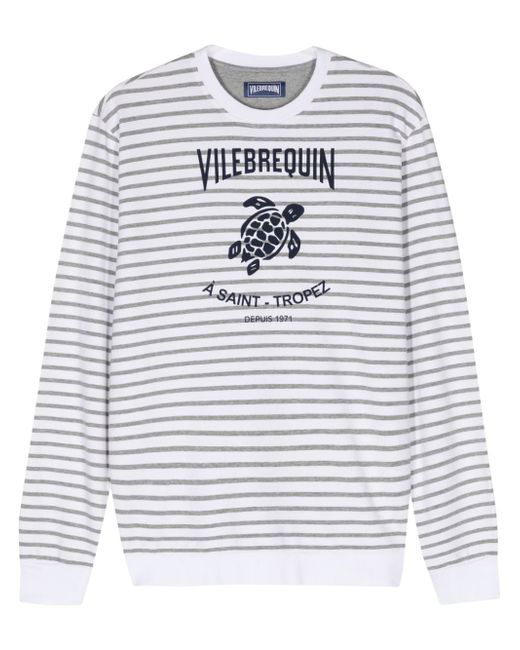 Vilebrequin logo-print striped sweatshirt
