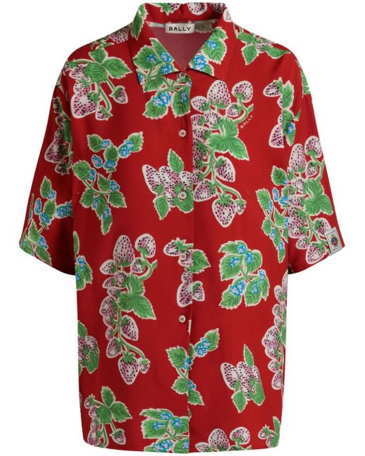 Bally strawberry-print short-sleeve shirt