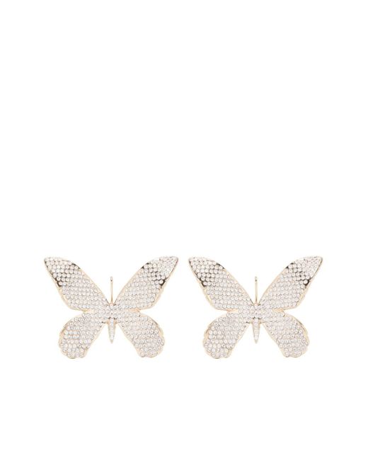 Blumarine crystal-embellished butterfly earings