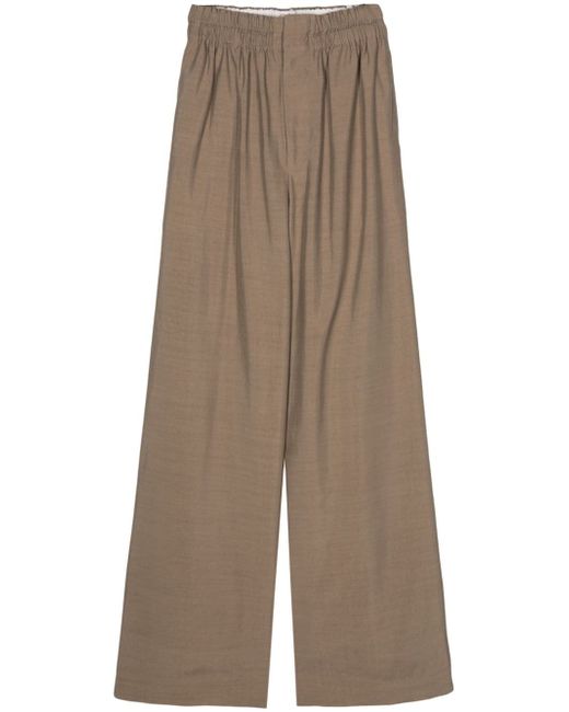 Quira textured wide trousers