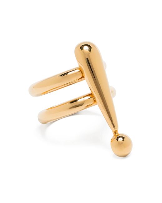 Moschino exclamation point double-band ring
