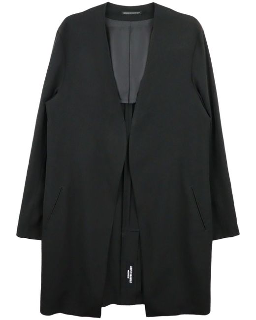 Yohji Yamamoto collarless open-front coat