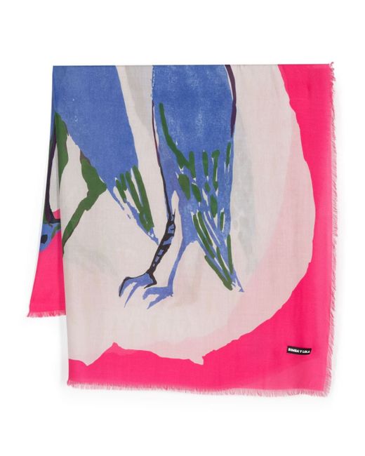 Bimba Y Lola illustration-print scarf