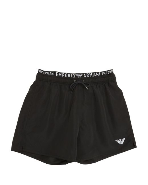 Emporio Armani logo-waistband swim shorts