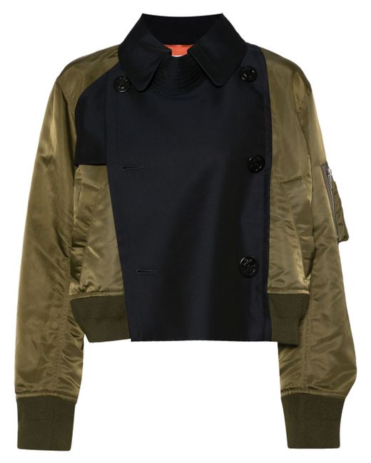 Sacai two-tone design bomber jacket