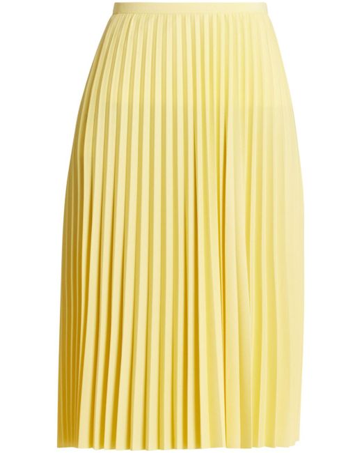 Lacoste logo-waistband pleated midi skirt