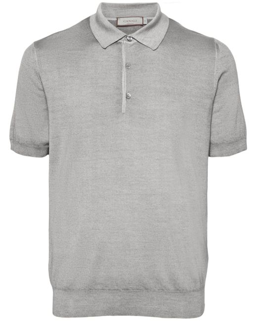 Canali buttoned polo shirt