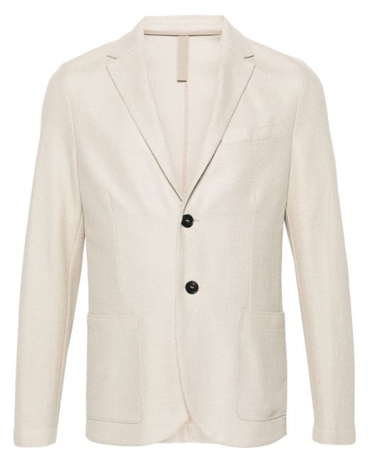 Harris Wharf London single-breasted linen blend blazer