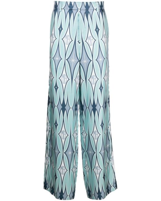 Amiri argyle-print silk trousers
